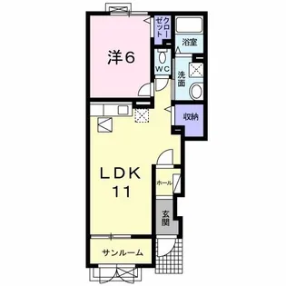 アスペンベールG【1階】の間取り