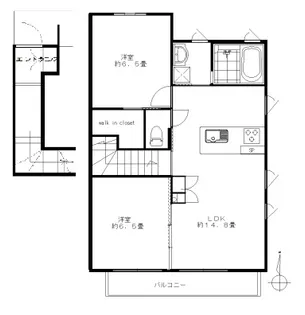 ブランシェ天文館I【2階】の間取り