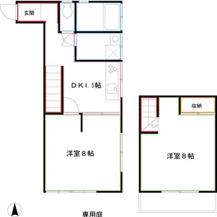 東京都三鷹市井口4【アパート】の間取り