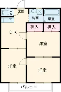 北長町ハイツ【2階】の間取り