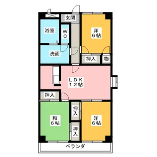 マインシュロス新瑞【1階】の間取り