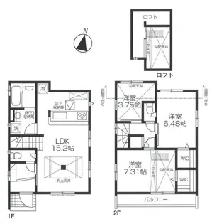 東京都日野市程久保2【一戸建】の間取り