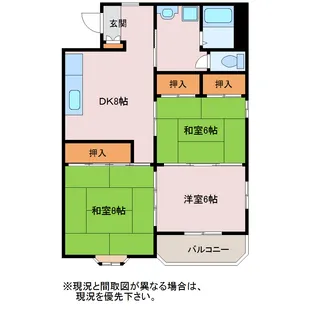 グリーンコーポ阿部【2階】の間取り
