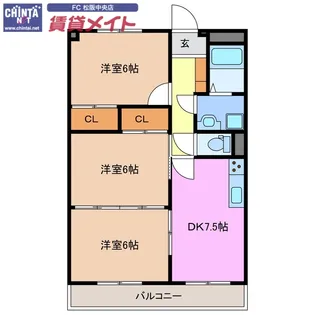 ラフィネ・ドミール【2階】の間取り