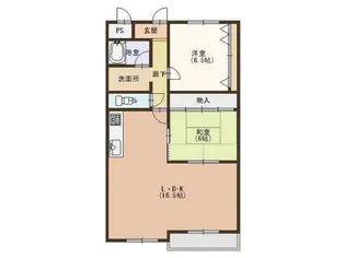 大阪府貝塚市窪田【マンション】の間取り