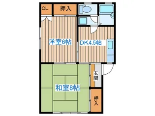 コーポやよい【2階】の間取り