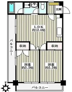 レジデンスミヤタ【2階】の間取り