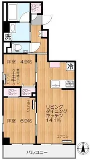 モンテヴェルデ神楽坂弐番館【2階】の間取り