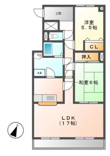 ハイタウンソレイユ【6階】の間取り