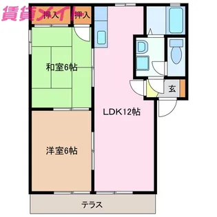 パストラル ヴィラA棟【1階】の間取り