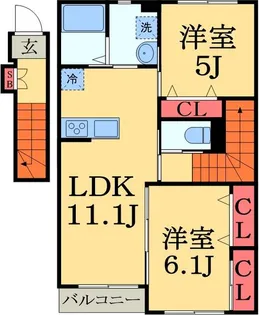 Quill【2階】の間取り