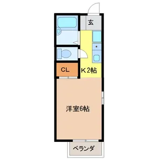 コーポ伊藤【1階】の間取り