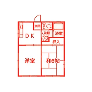 ヒルズメグミ【1階】の間取り