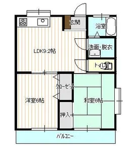 カーディナルA棟【2階】の間取り