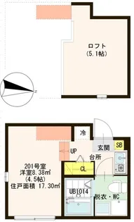 東京都足立区梅島1【アパート】の間取り