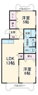 鈴蘭館【1階】の間取り
