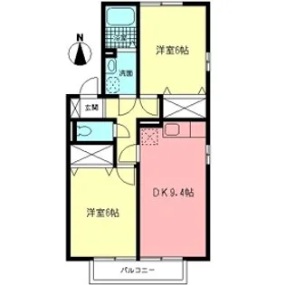 フォンティーヌ2【2階】の間取り