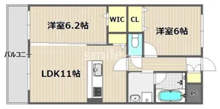 ウッドコート御南【1階】の間取り