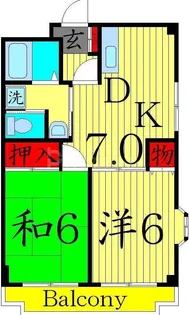 ドミール北綾瀬【2階】の間取り