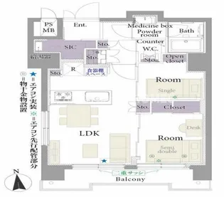 芝公園アビタシオン【3階】の間取り