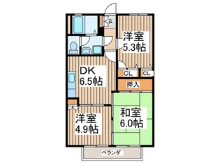 ハイツサンコ-【2階】の間取り