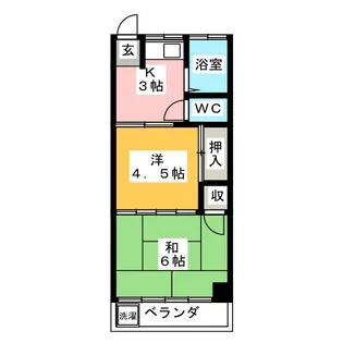 文化ハイツ【2階】の間取り