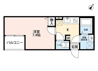 埼玉県さいたま市緑区東浦和5【アパート】の間取り