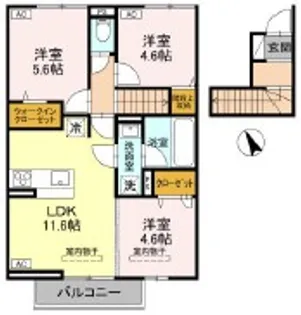 TORISIAS花垣II【2階】の間取り