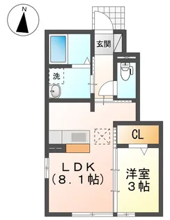 グリュック【1階】の間取り