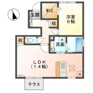 サウス ルミエール【1階】の間取り
