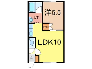 ダイヤハイツ宮下18【1階】の間取り