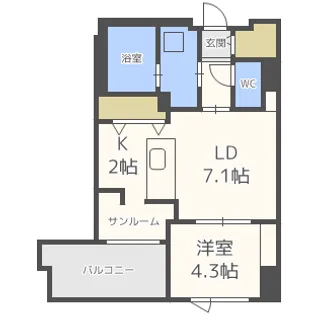 F006【8階】の間取り