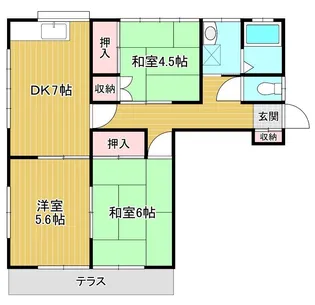 シャトー清見台【1階】の間取り