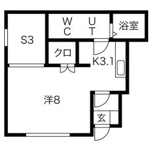 レジェルマン三本柳【1階】の間取り