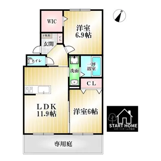 アムール21E【1階】の間取り