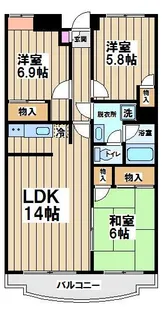 シャルマン成城【3階】の間取り