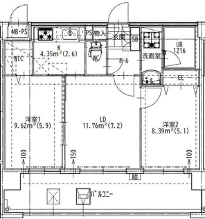 福岡県福岡市博多区三筑2【マンション】の間取り