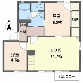 グリーンメゾンII【2階】の間取り