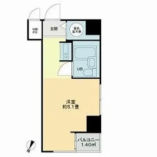 ライオンズマンション麻布【6階】の間取り