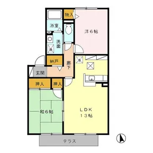 グリーンヒル高岡台 A【1階】の間取り