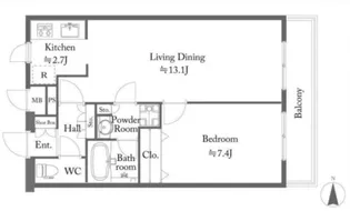 プレール・ドゥーク新宿中落合【4階】の間取り