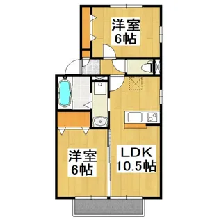 エスパース・リベルテ【2階】の間取り