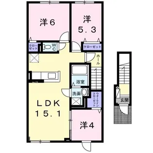 プラシードK VII【2階】の間取り