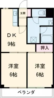 グランドハイツ森山【4階】の間取り