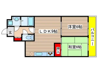レインボー池場【3階】の間取り