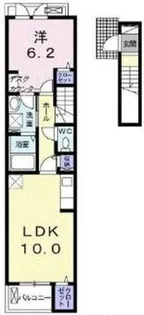 グランツB【2階】の間取り