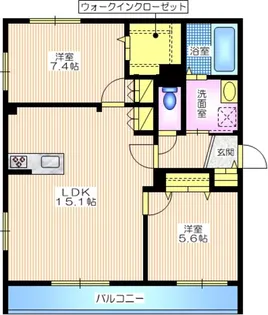 スプルース笠間【2階】の間取り