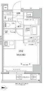 RELUXIA本所吾妻橋III【3階】の間取り