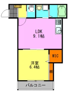 セミカ葛城I【3階】の間取り