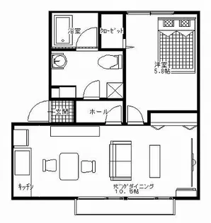 メゾン・イワカミ B【1階】の間取り
